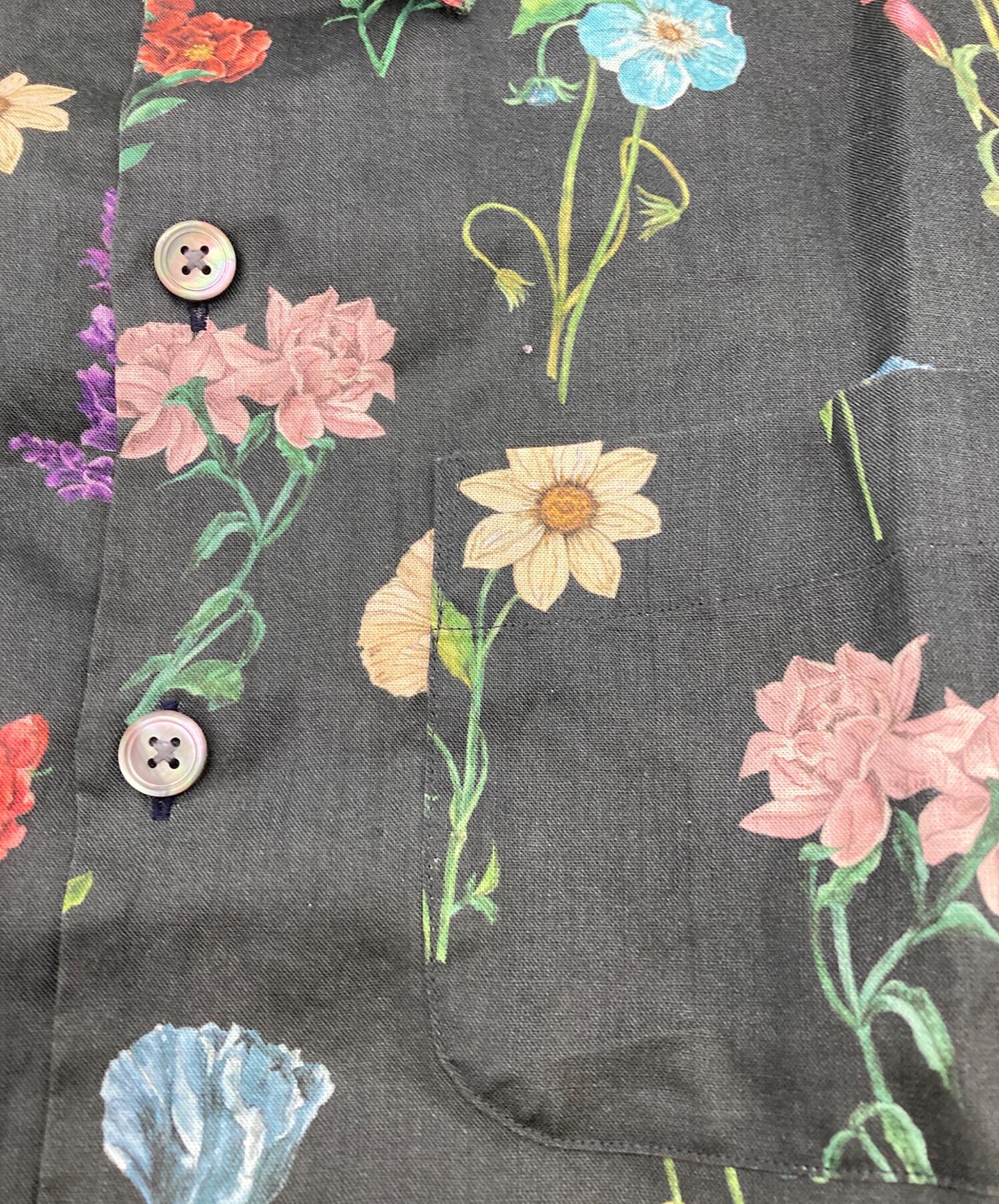 中古・古着通販】Paul Smith (ポールスミス) 花柄リネンオープンカラー