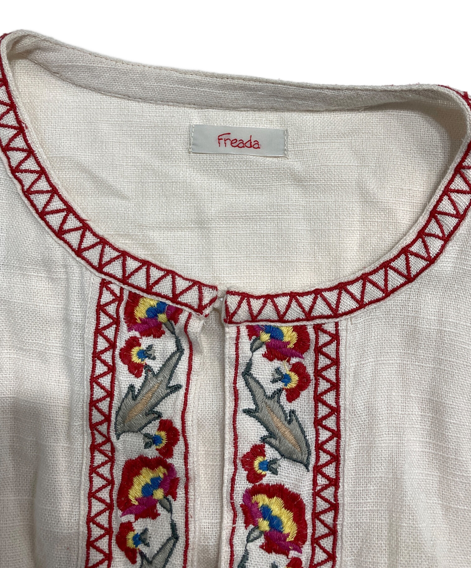 Freada/フリーダ インド刺繍 花柄 ガウン ブラック フリーダ インド