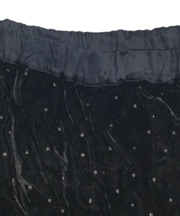 【ヌキテパ】VELVET GLITTER PRINT FRILベルベットパンツ ヌキテパ】VELVET GLITTER PRINT FRILベルベットパンツ