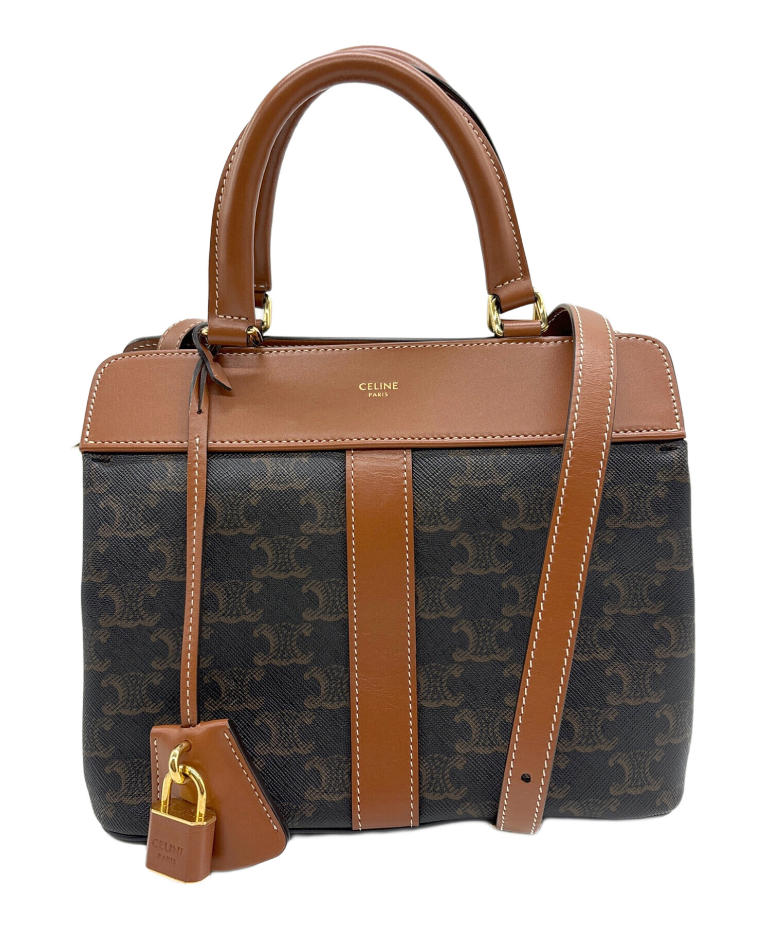 （値下げ中）CELINE トリオンフキャンバス　スモール 中古・古着通販】CELINE (セリーヌ) トリオンフ キャンバス スモール
