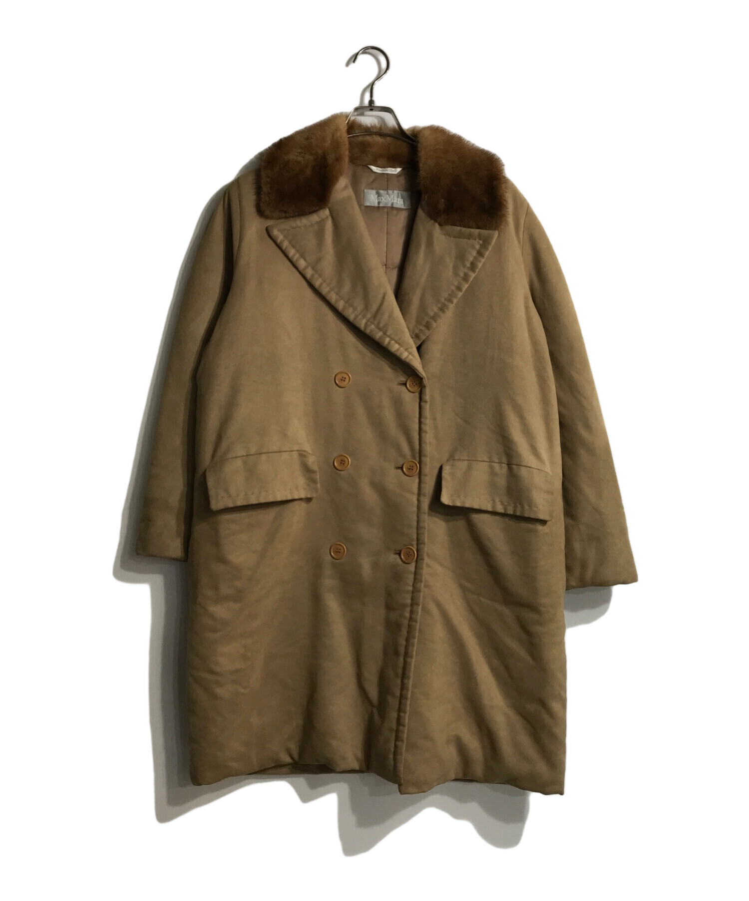 中古・古着通販】MaxMara (マックスマーラ) 中綿ダブルコート ベージュ