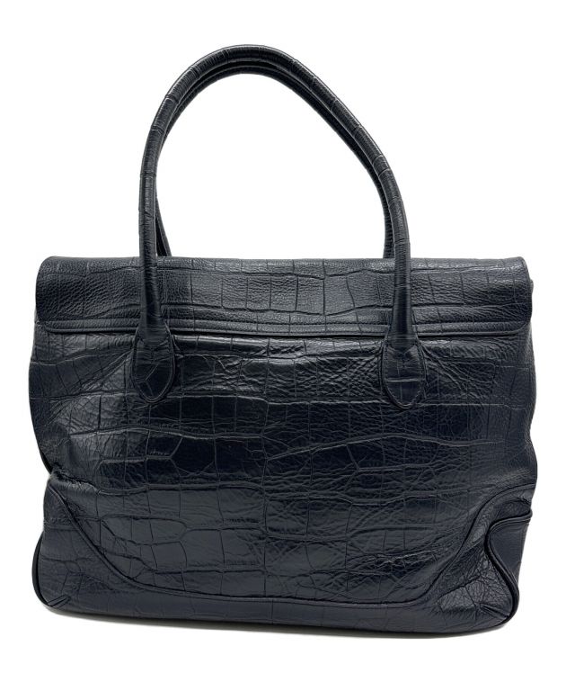 ペッレモルビダ PELLE MORBIDA トートバッグ ネイビー×ブラック PELLE