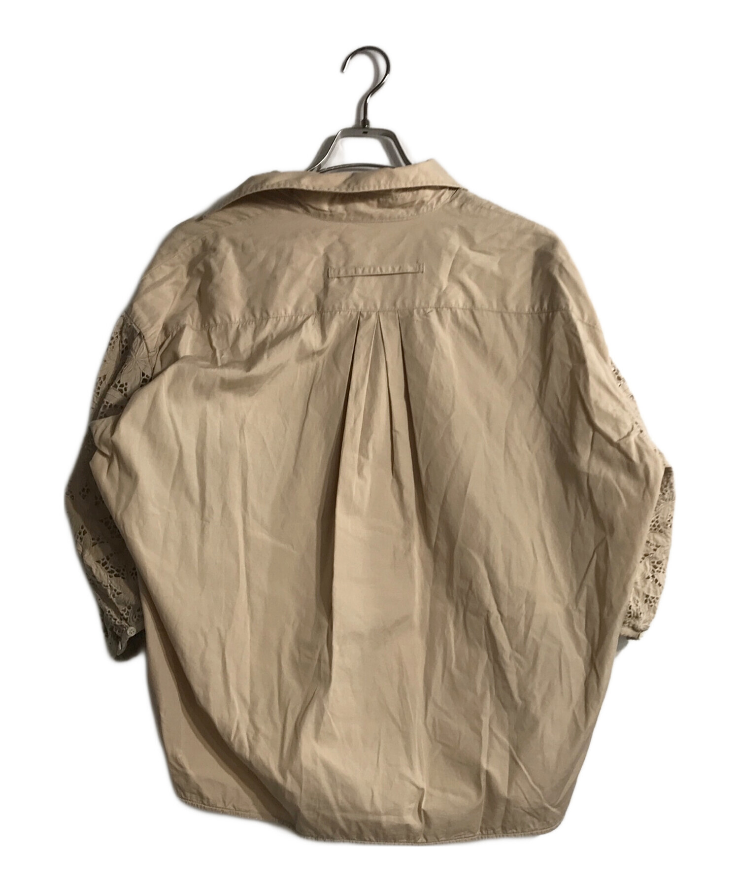 中古・古着通販】TICCA (ティッカ) コットンレースパフスリーブシャツ