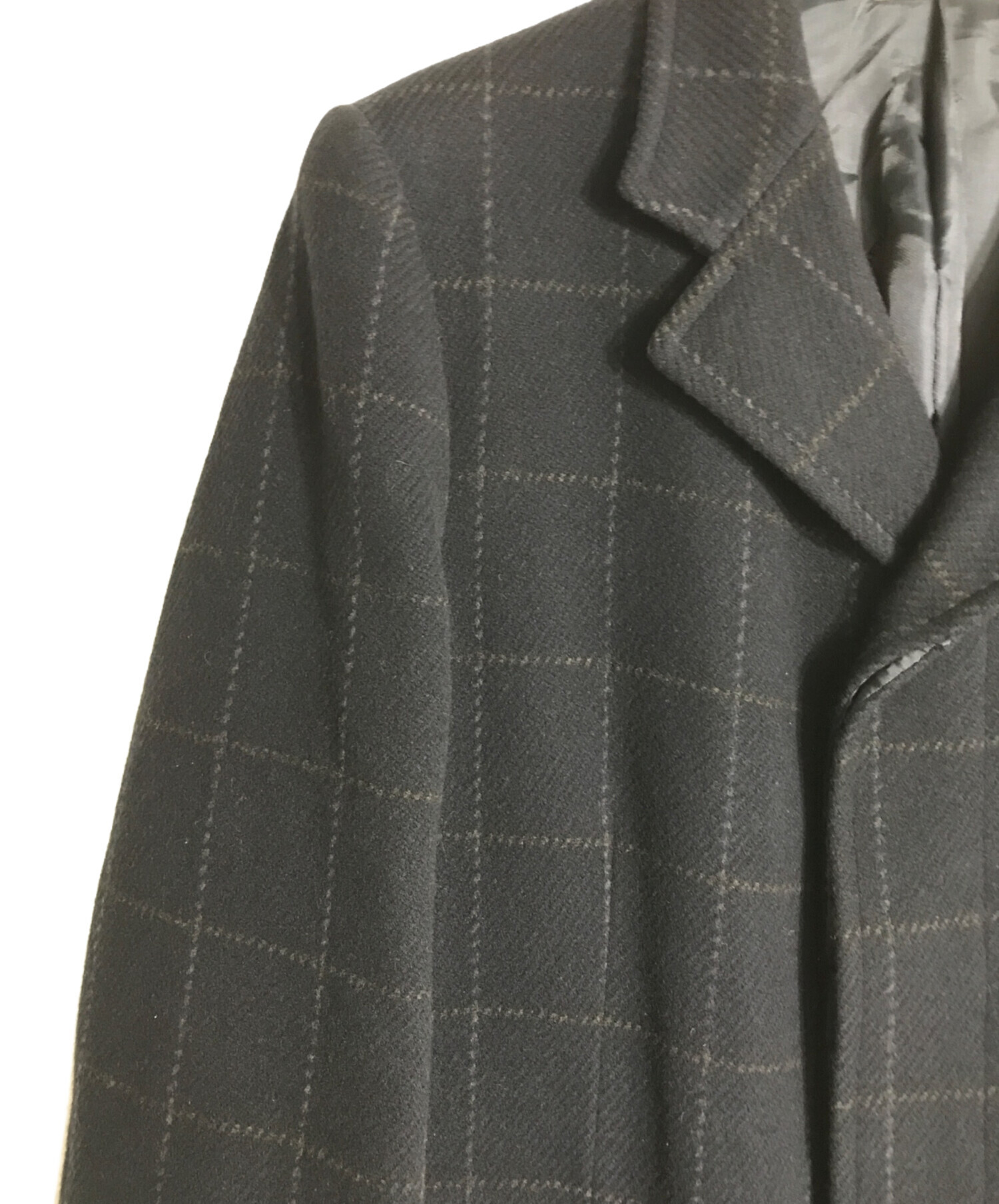 中古・古着通販】HERMES (エルメス) カシミヤ混チェスターコート