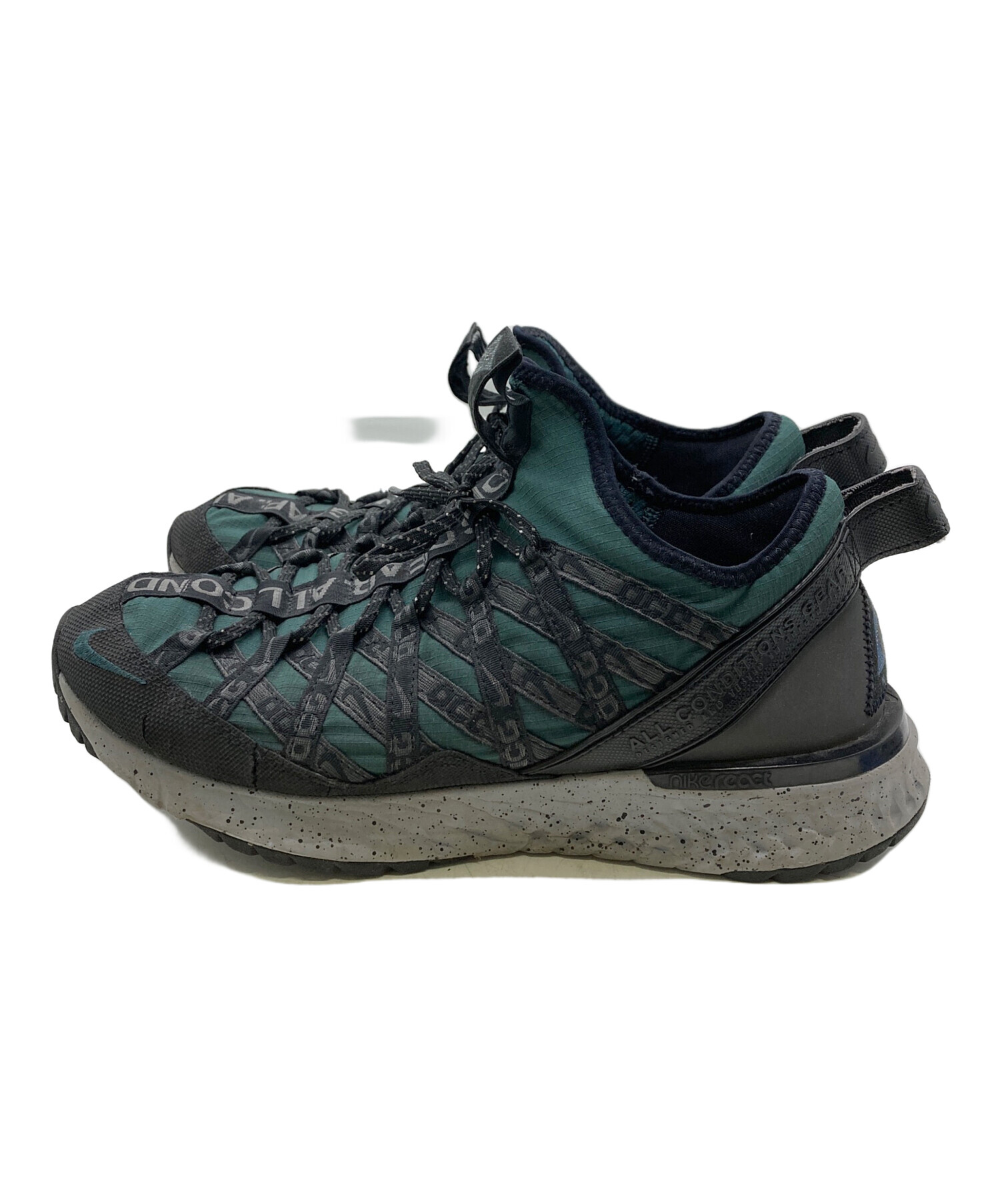 Nike ACG(ナイキ エージーシー)リアクトテラゴービースニーカー 緑 中古・古着通販】NIKE ACG (ナイキエージーシー) REACT TERRA GOBE