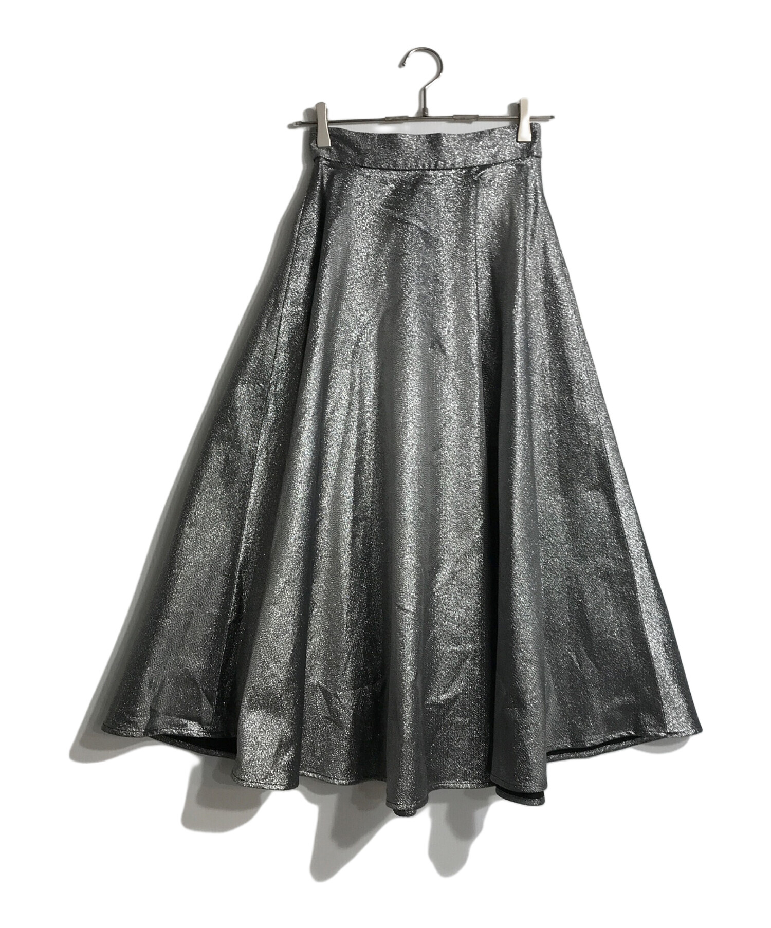 中古・古着通販】anuans (アニュアンス) ラメジャガードフレアスカート