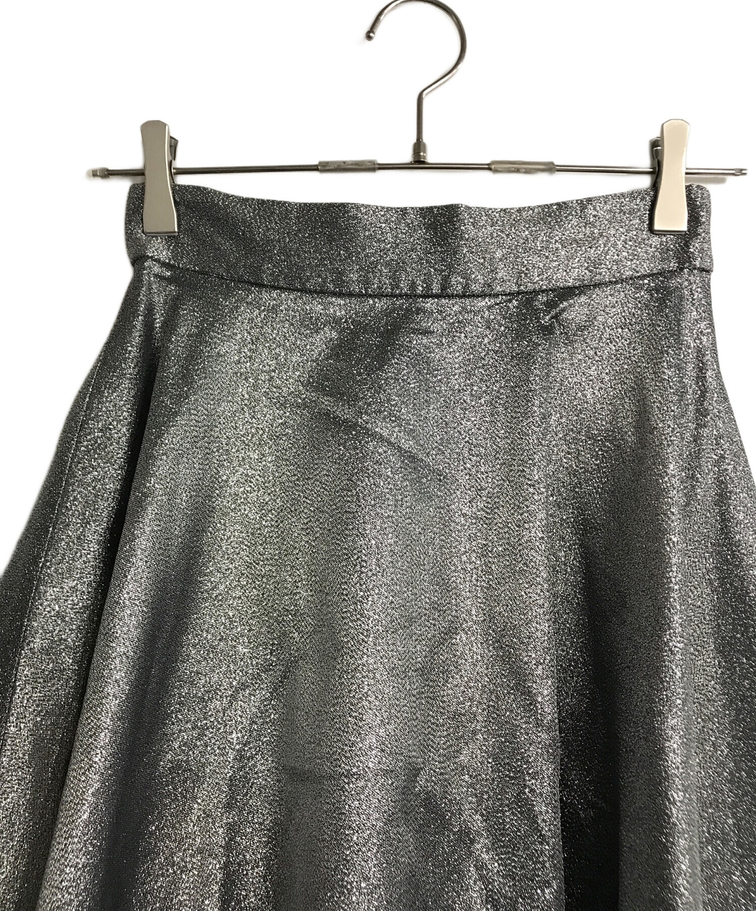 中古・古着通販】anuans (アニュアンス) ラメジャガードフレアスカート