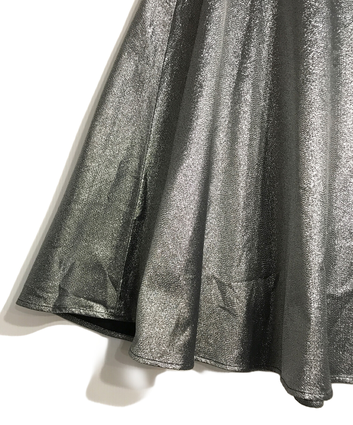 中古・古着通販】anuans (アニュアンス) ラメジャガードフレアスカート