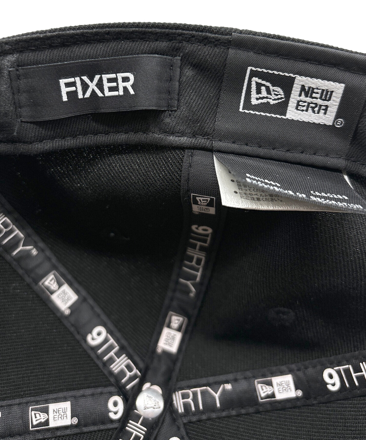 FIXER × NEW ERA 9THIRTY ブラックキャップ 快適ファッション - FIXER × NEW ERA 9THIRTY ブラックキャップ