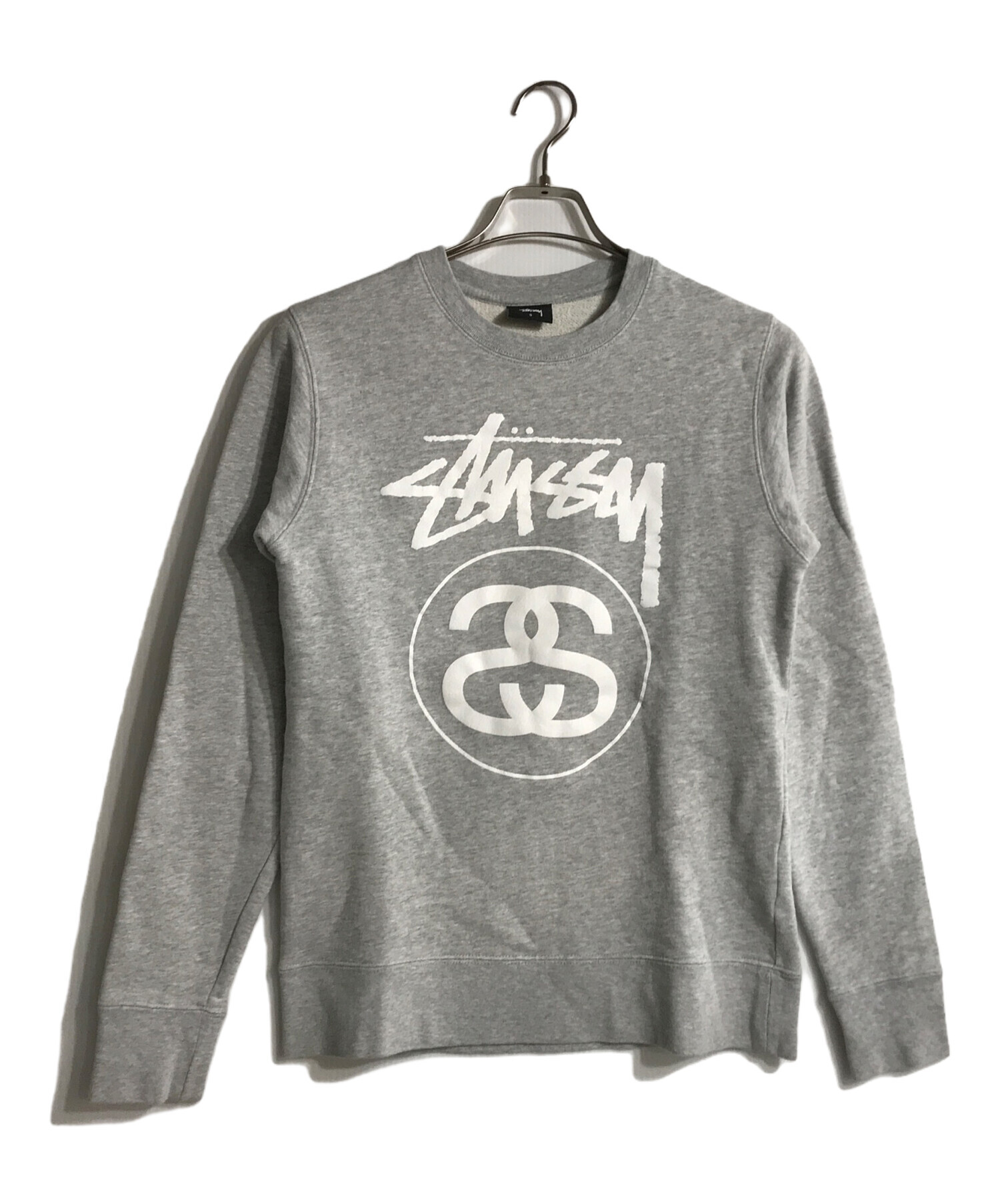 STUSSY グレー ロゴ入り スウェット S