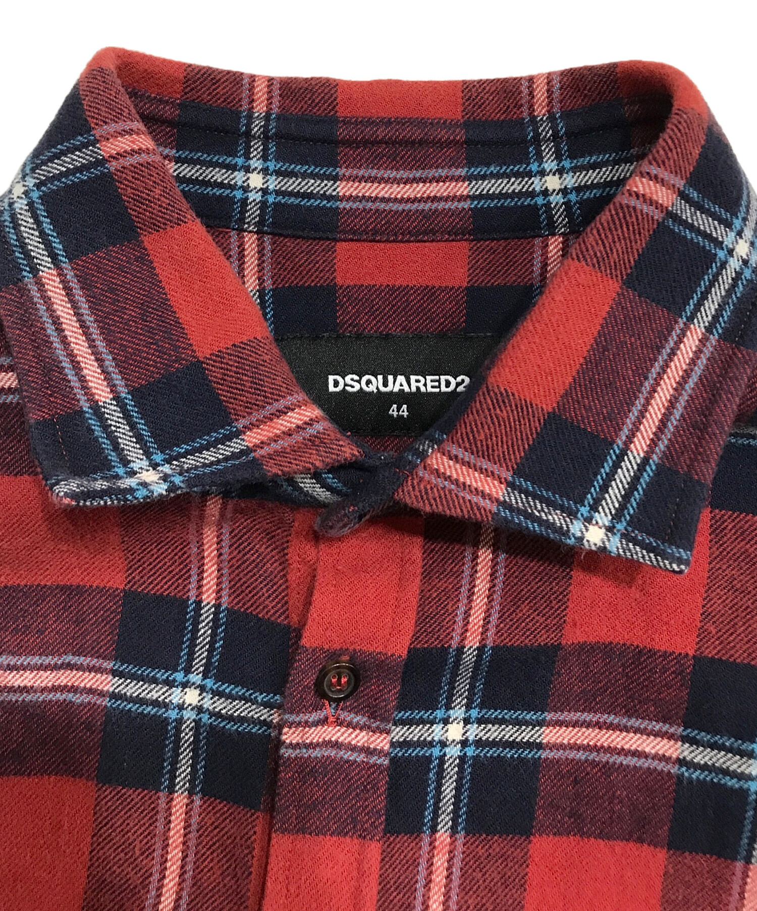 中古・古着通販】DSQUARED2 (ディースクエアード) ネルシャツ レッド