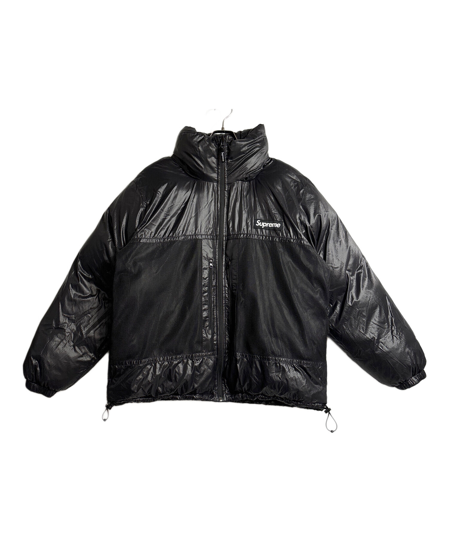Supreme シュプリーム ジャケット ブラック 黒 サイズ:M | 22AW フードロゴ リバーシブル ダウンジャケット (Reversible Featherweight Down Puffer Jacket) | アウター ブルゾン 上着【メンズ】【中古】 中古・古着通販】Supreme (シュプリーム) 22AW Reversible
