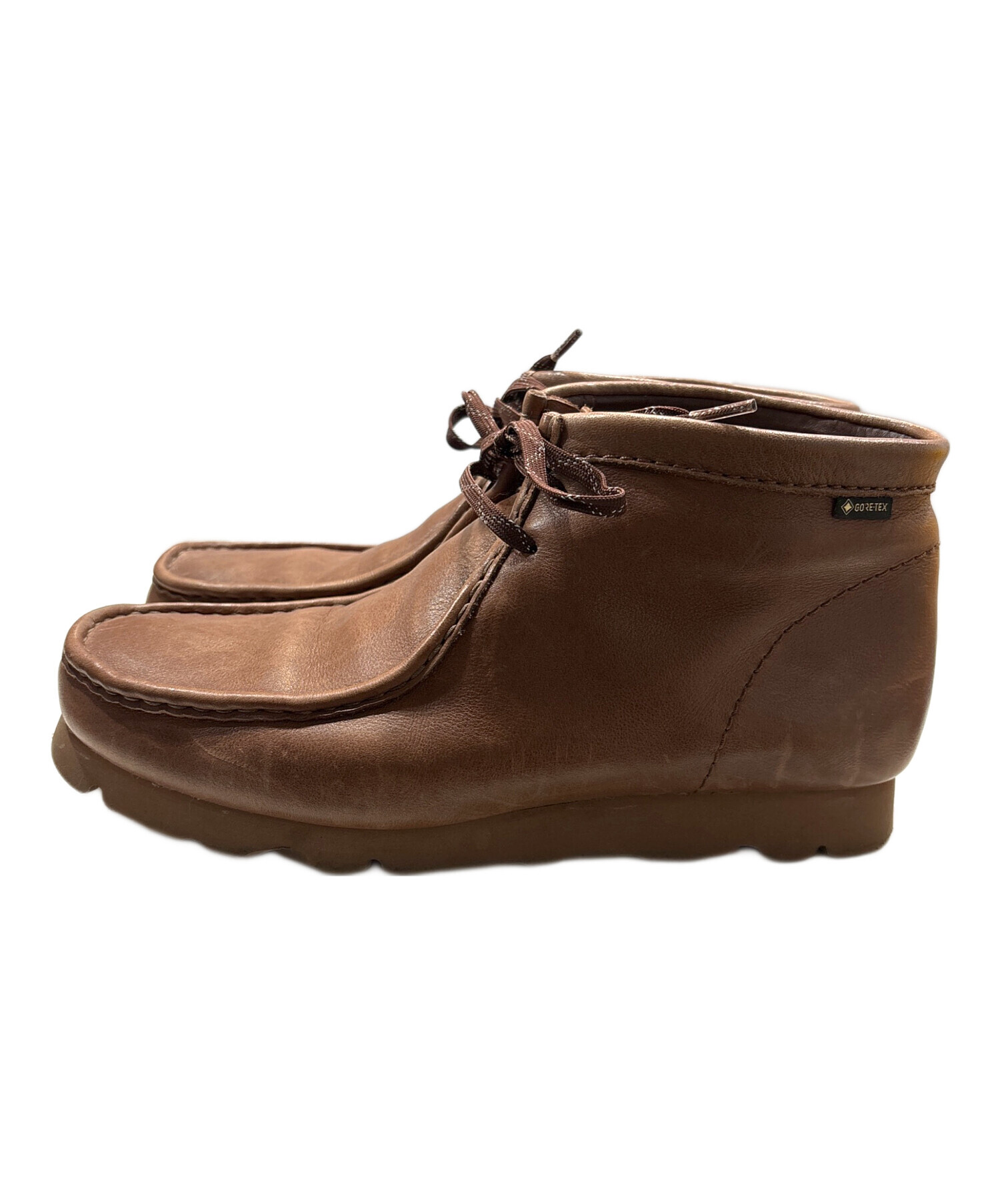 中古・古着通販】CLARKS (クラークス) レザーワラビーブーツ ブラウン 