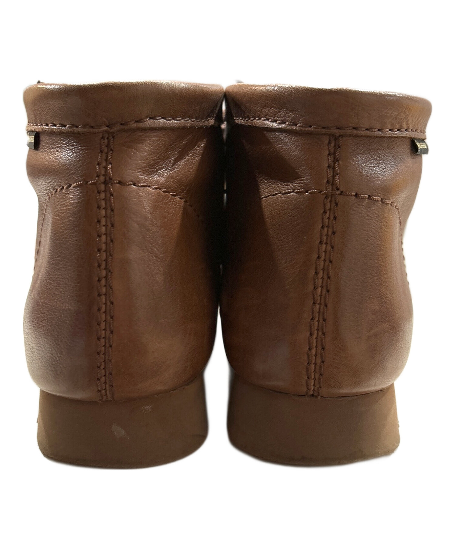 中古・古着通販】CLARKS (クラークス) レザーワラビーブーツ ブラウン 