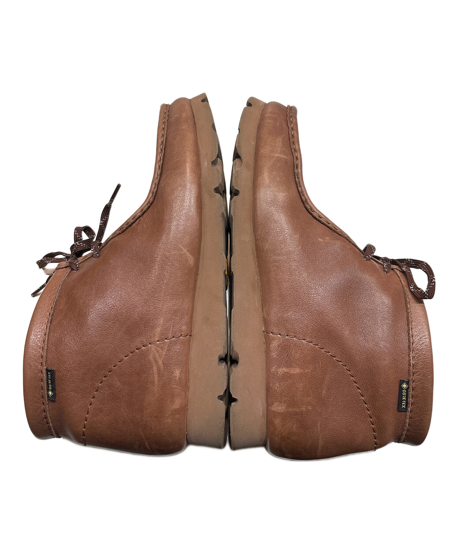 中古・古着通販】CLARKS (クラークス) レザーワラビーブーツ ブラウン 
