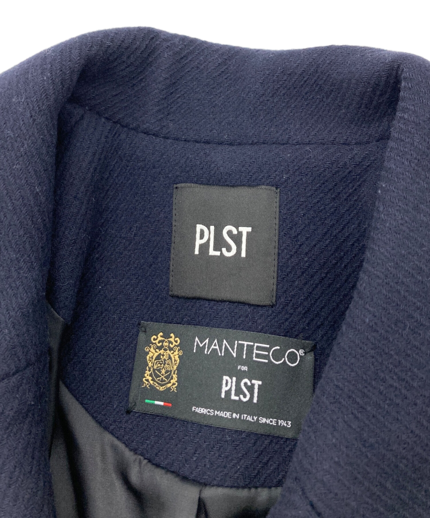 中古・古着通販】PLST (プラステ) manteco/マンテココート ネイビー