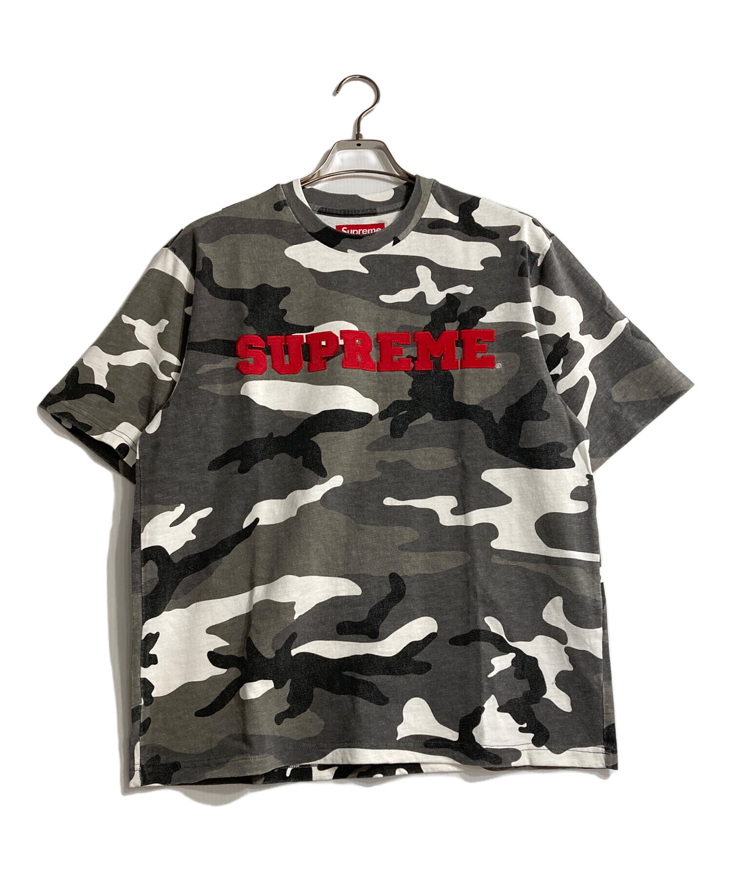 Supreme シュプリーム Tシャツ・カットソー L 茶x白(総柄) 【古着  