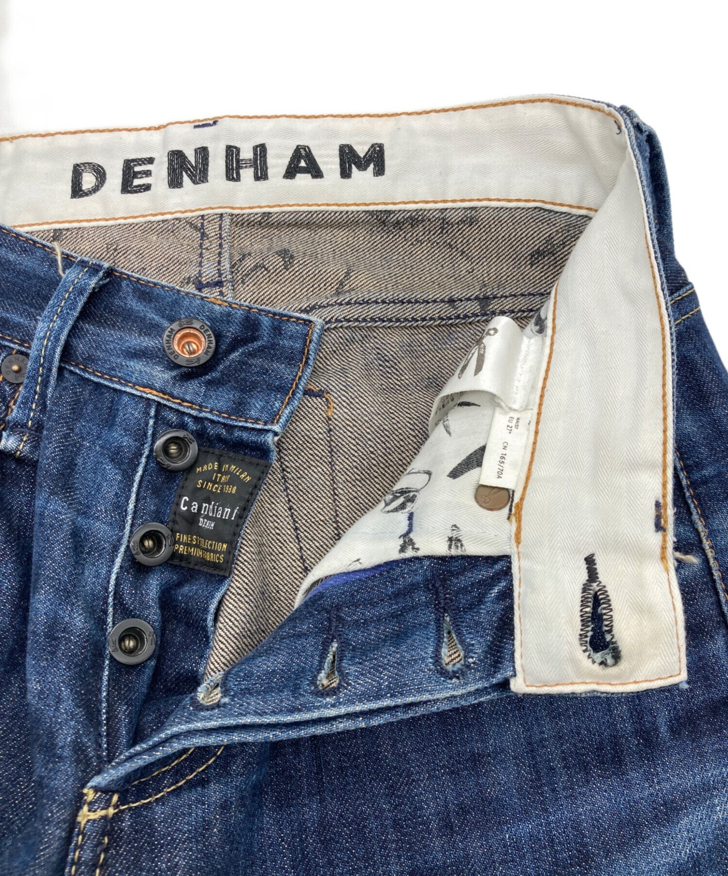 美品】デンハムRAZOR MADE IN ITALY DENIMW28