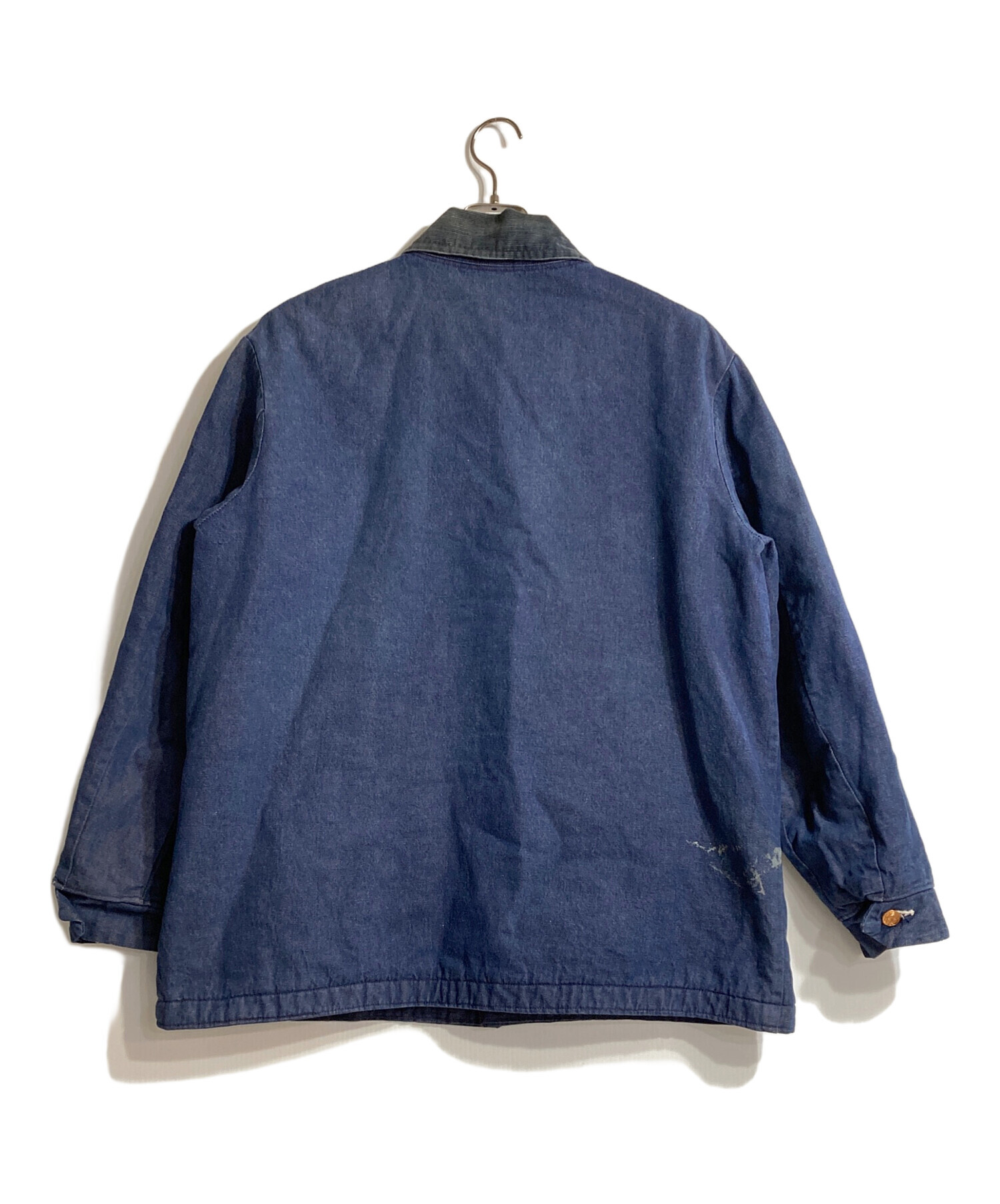 Wrangler ラングラー ロゴパッチ 厚手 コットン カバーオール アウター 古着 90年代 ラングラー Wrangler WORK WEAR バットダイ デニム