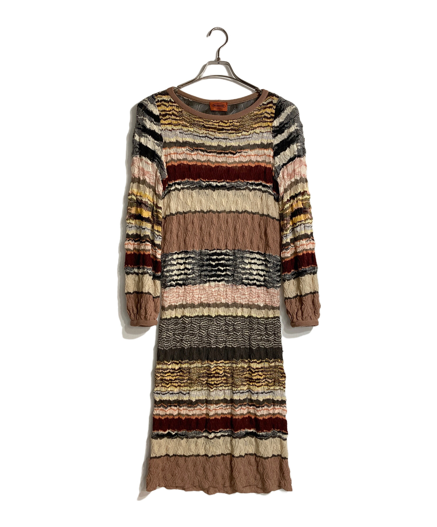 中古・古着通販】MISSONI (ミッソーニ) ニットワンピース マルチカラー 