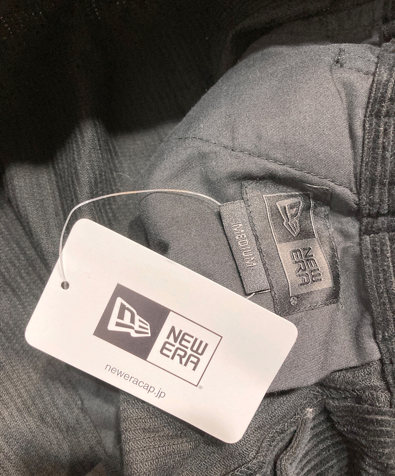 NEWERA　オーバーサイズド コーデュロイ イージーパンツ(ブラック)М オーバーサイズド コーデュロイ イージーパンツ BLACK LABEL FW24