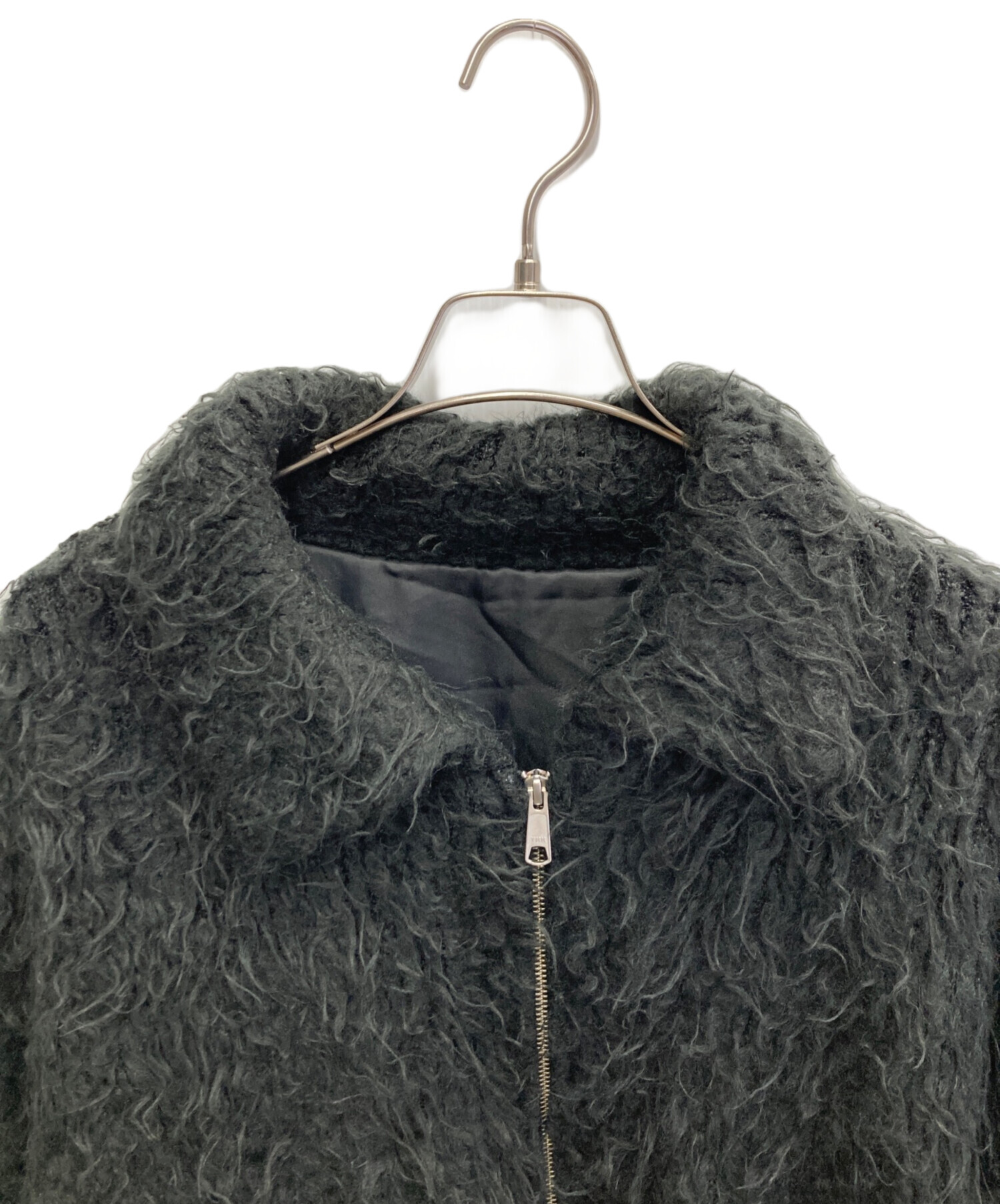 中古・古着通販】HARE (ハレ) BIGモヘヤニットブルゾン ブラック 