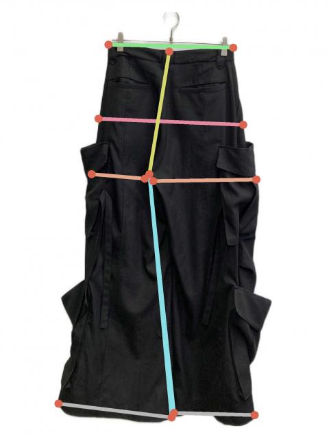 中古・古着通販】HARE (ハレ) ダブルポケットカーゴパンツ ブラック