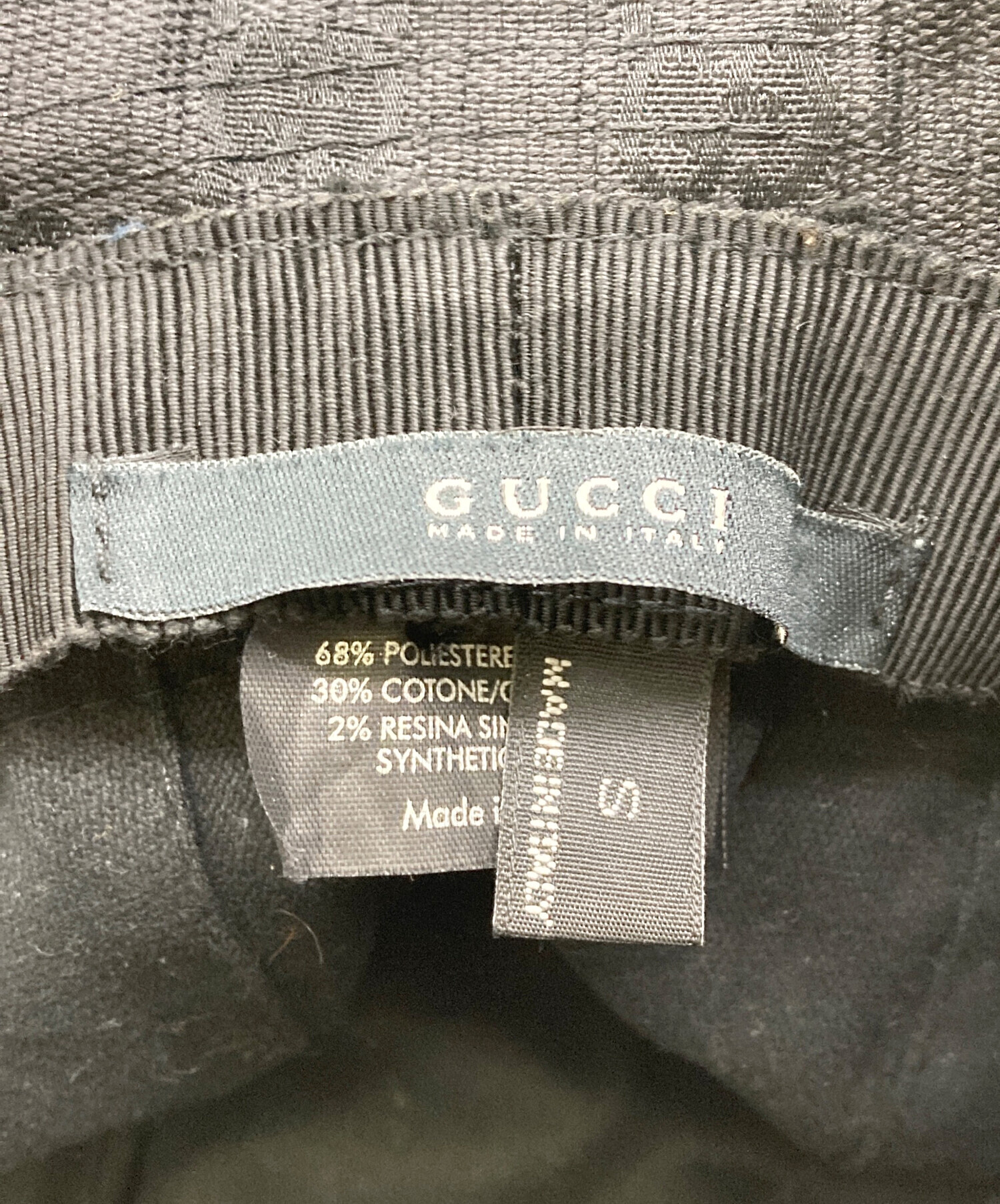 中古・古着通販】GUCCI (グッチ) GG柄バケットハット ブラック