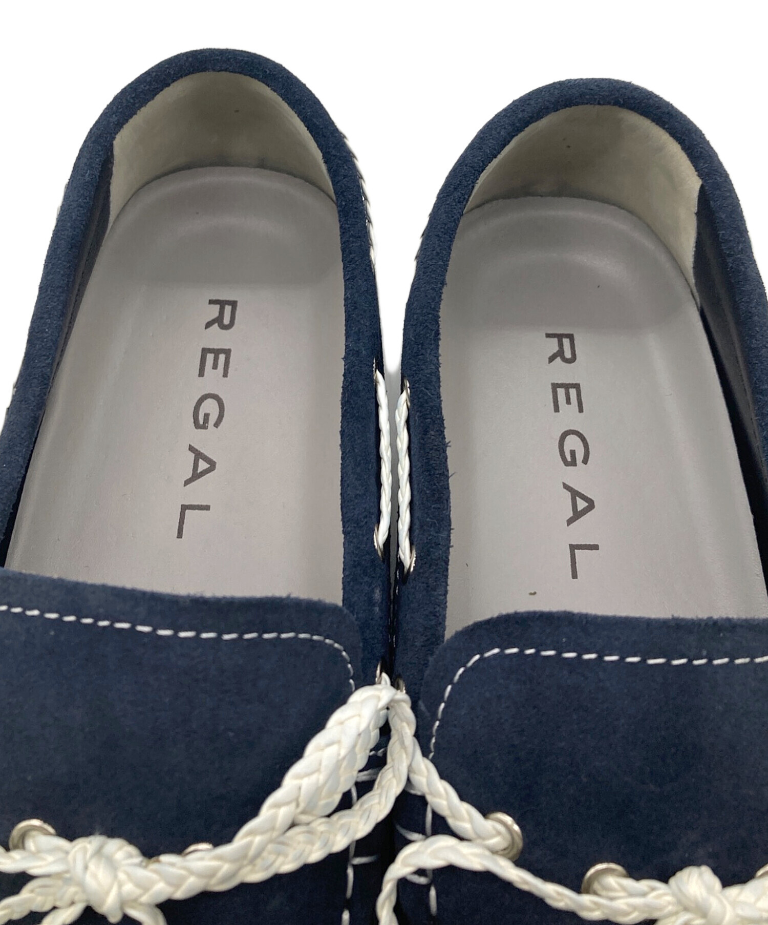 希少/美品 ツリー付き/REGAL/ドライビングシューズ/ネイビー/25.5cm 希少/美品 ツリー付き/REGAL/ドライビングシューズ/ネイビー