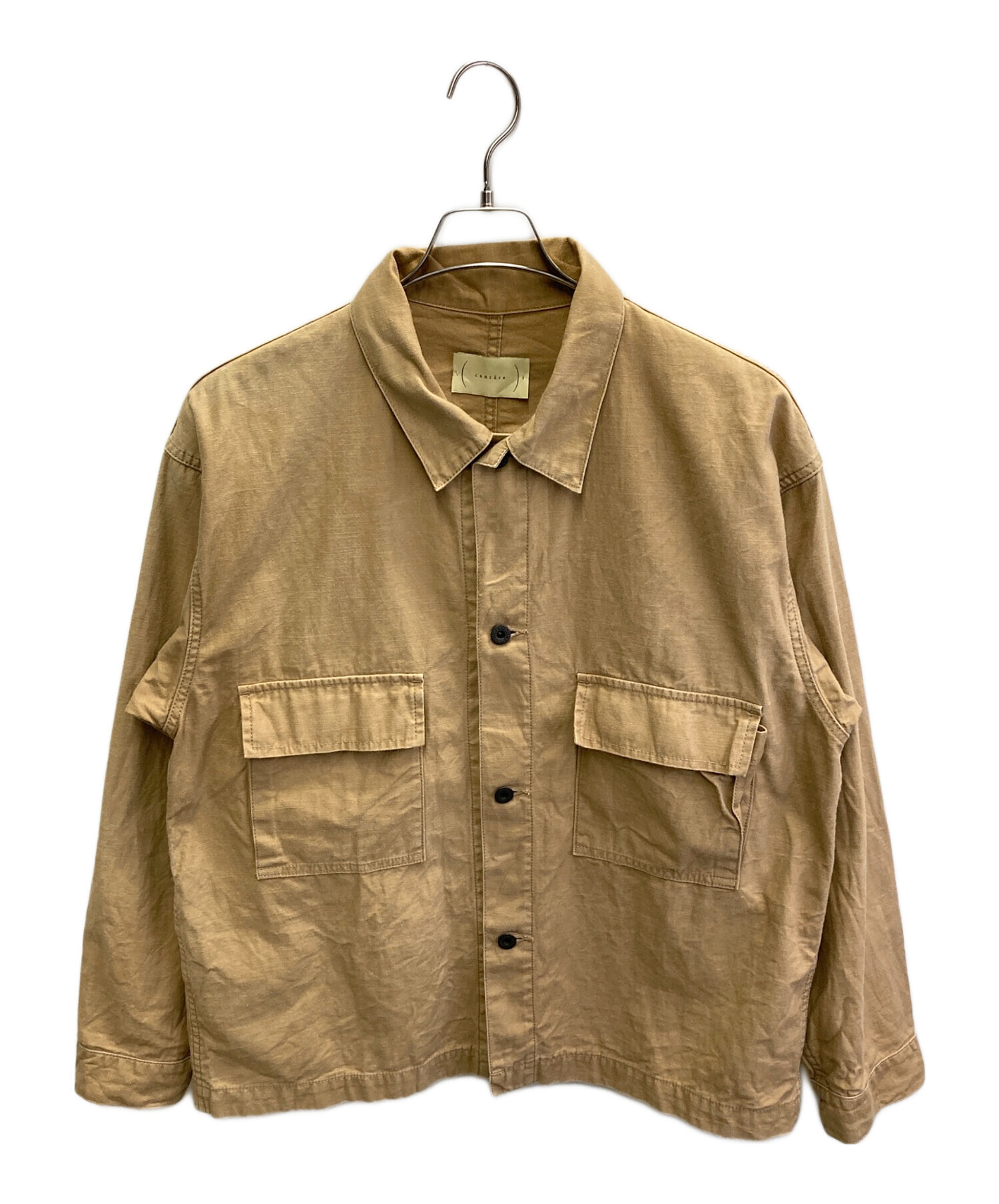 カンタータ ベージュ ミリタリージャケット 48 中古・古着通販】CANTATE (カンタータ) Back Satin Safari Jacket