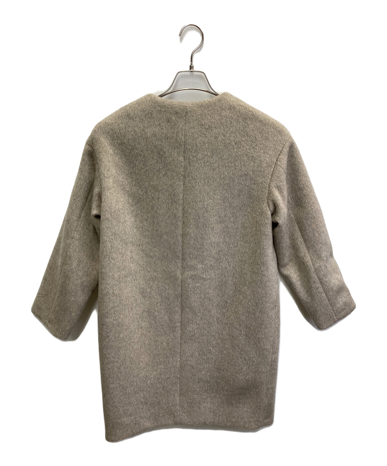 中古・古着通販】IENA (イエナ) ラムウールノーカラーコート グレー