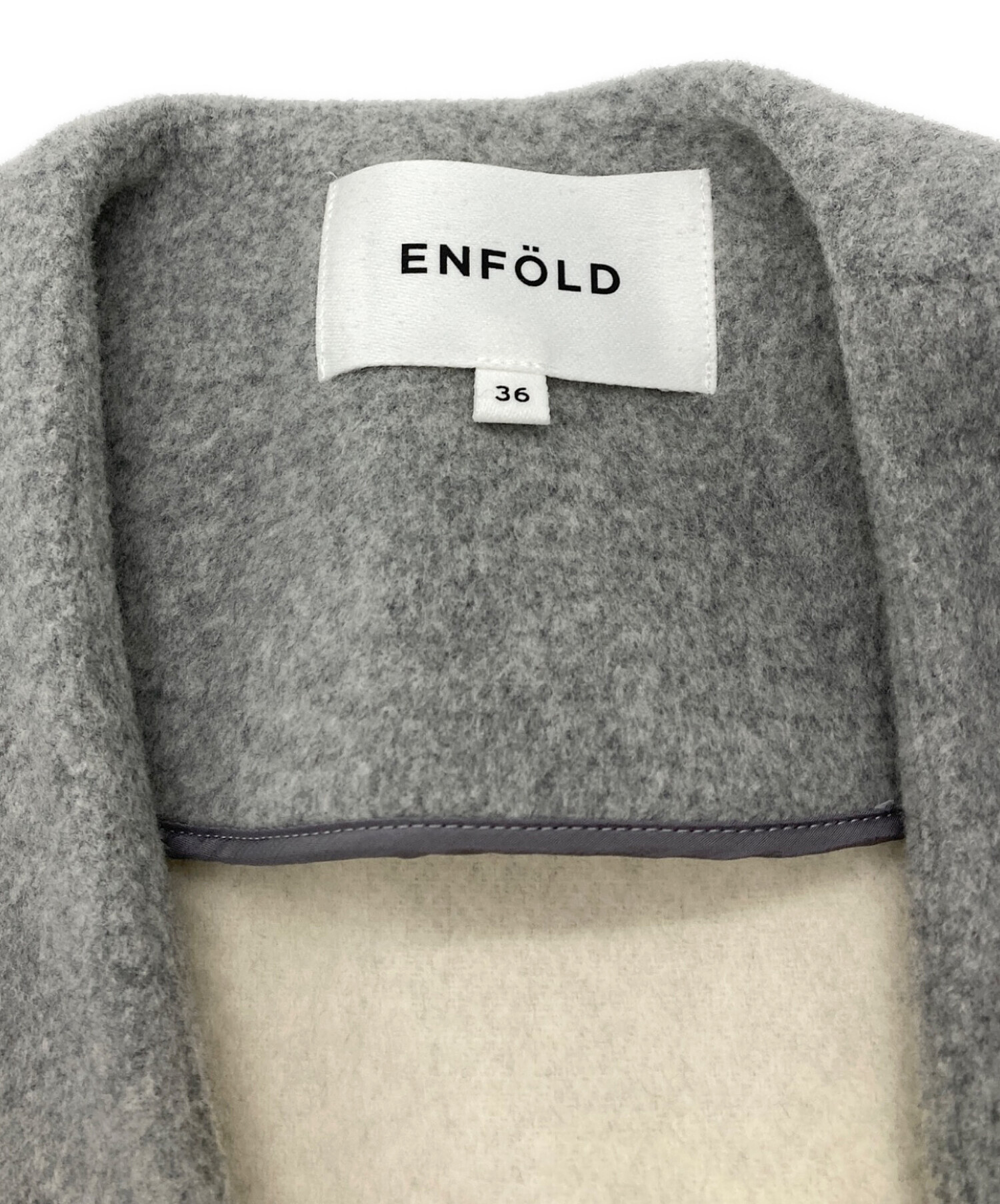 中古・古着通販】ENFOLD (エンフォルド) ウール ソフトリバー スリット 