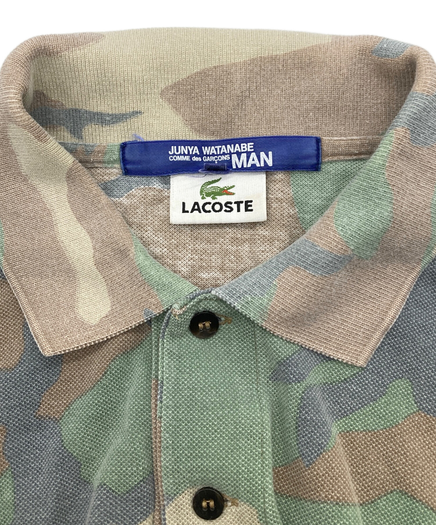 JUNYA WATANABE LACOSTE カモフラ　ポロシャツ L JUNYA WATANABE LACOSTE カモフラ ポロシャツ L