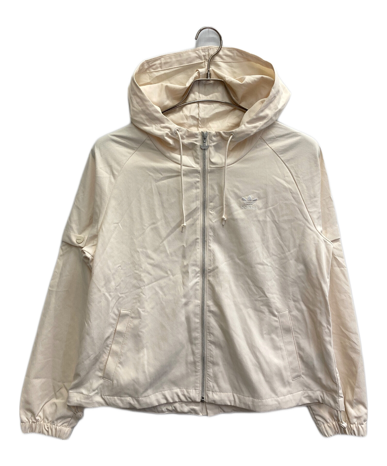 中古・古着通販】adidas (アディダス) ナイロンジャケット アイボリー