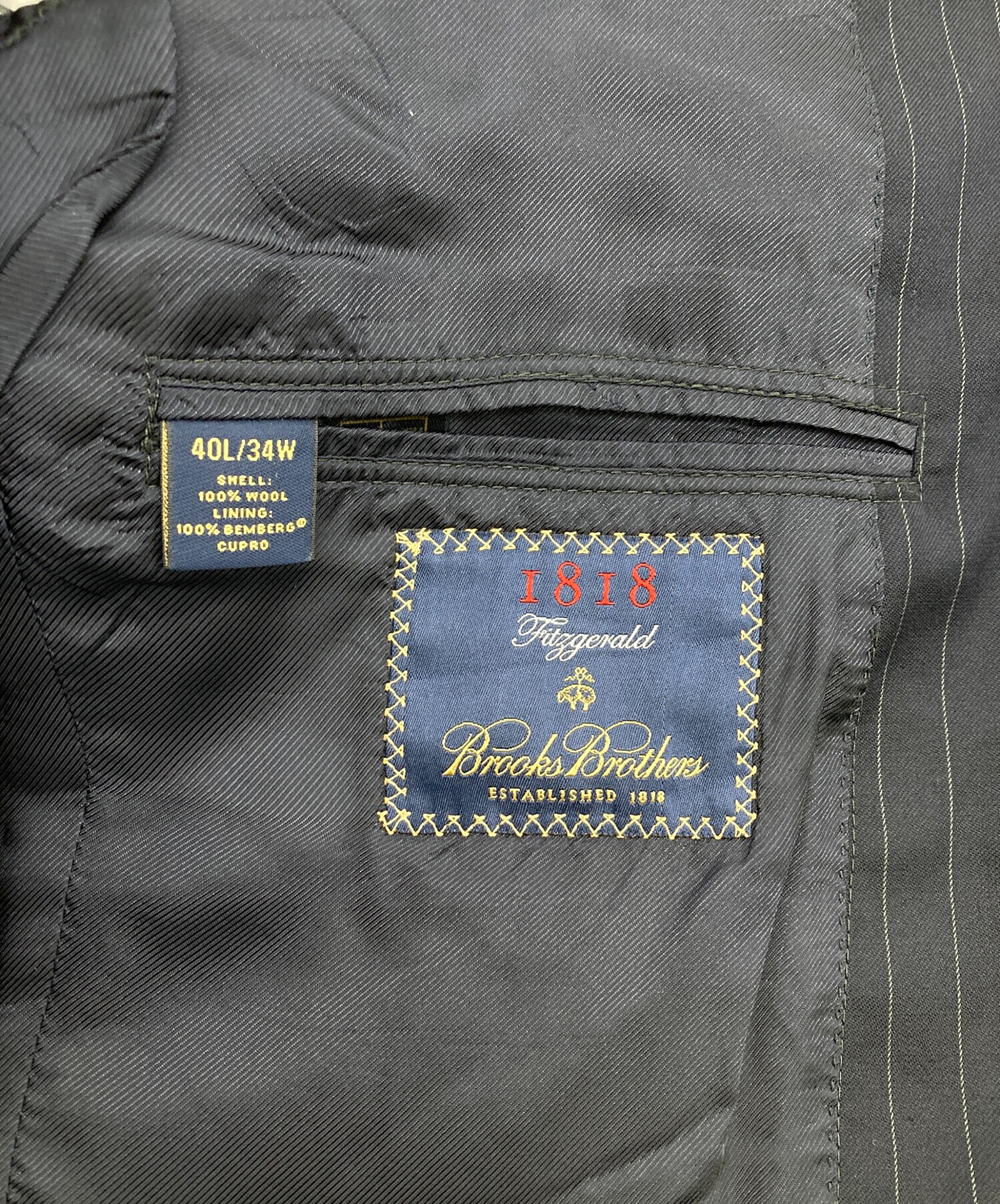 Brooks Brothers ネイビーブレザー 40L 中古・古着通販BROOKS BROTHERS 