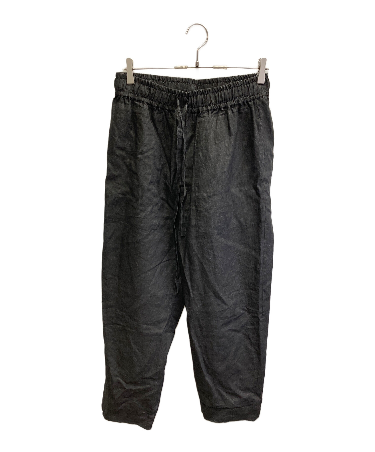 中川政七商店 リネンパンツ ブラック 播州織の高密度に織った綿