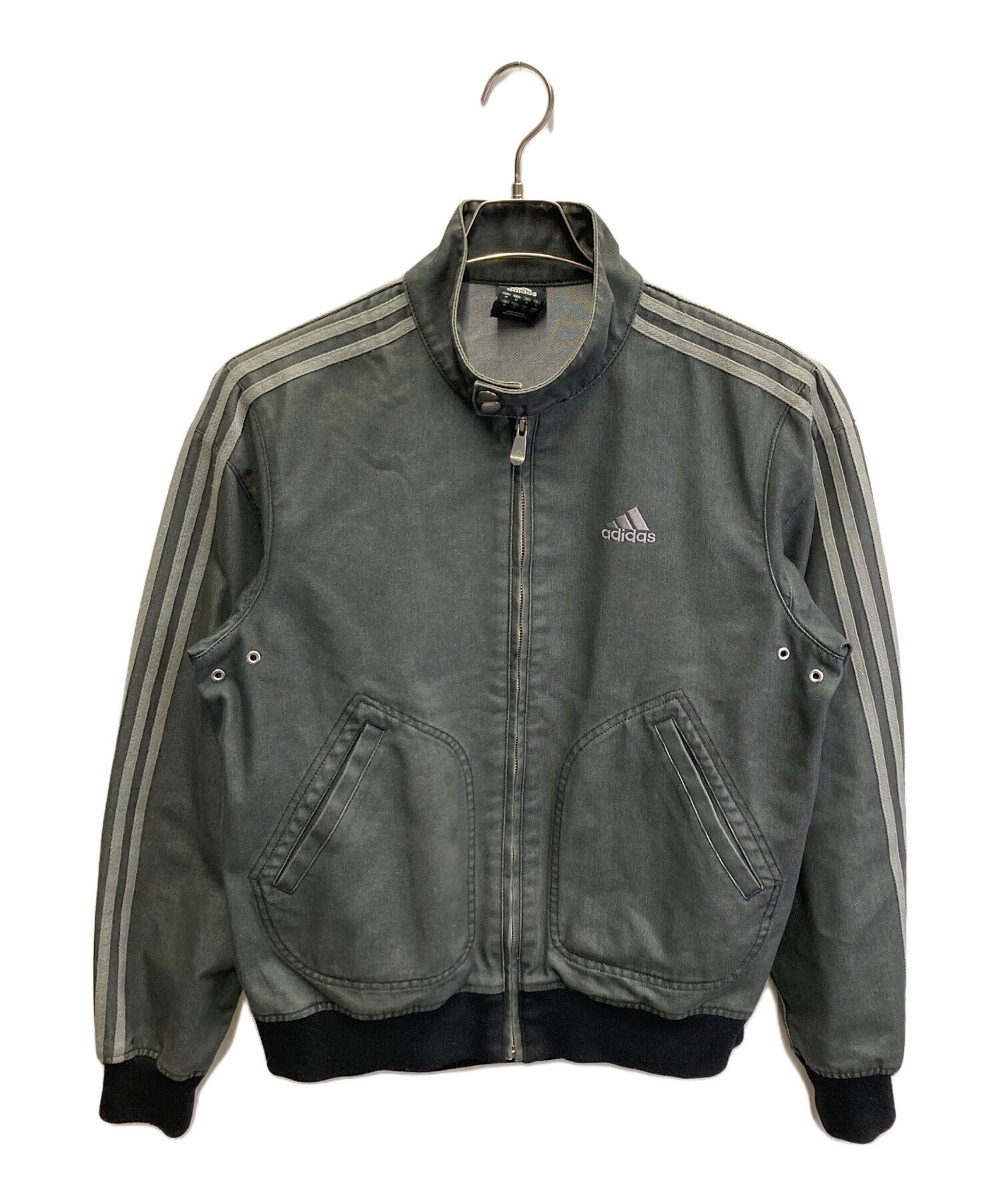 adidas ジップアップデニムジャケット 中古・古着通販】adidas (アディダス) デニムジップブルゾン