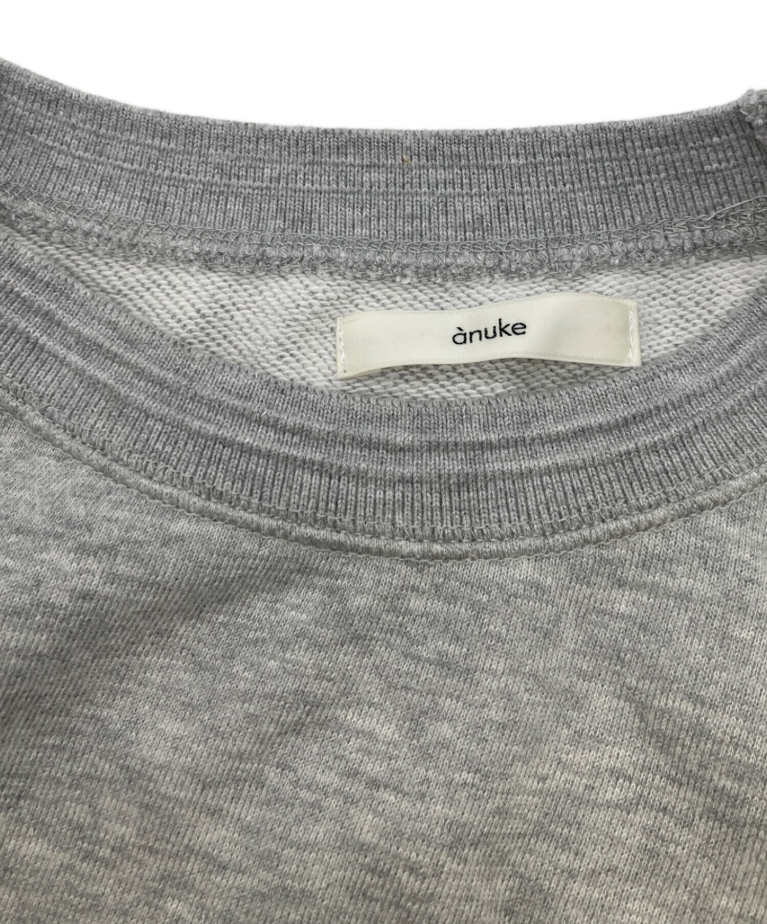 中古・古着通販】anuke (アンヌーク) Raglan Sleeve Sweat グレー