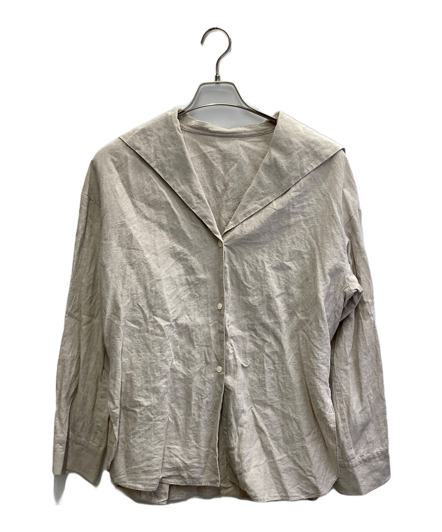 plage リネン セーラーカラー ブラウス 中古・古着通販】Plage (プラージュ) セーラーカラーリネンブラウス