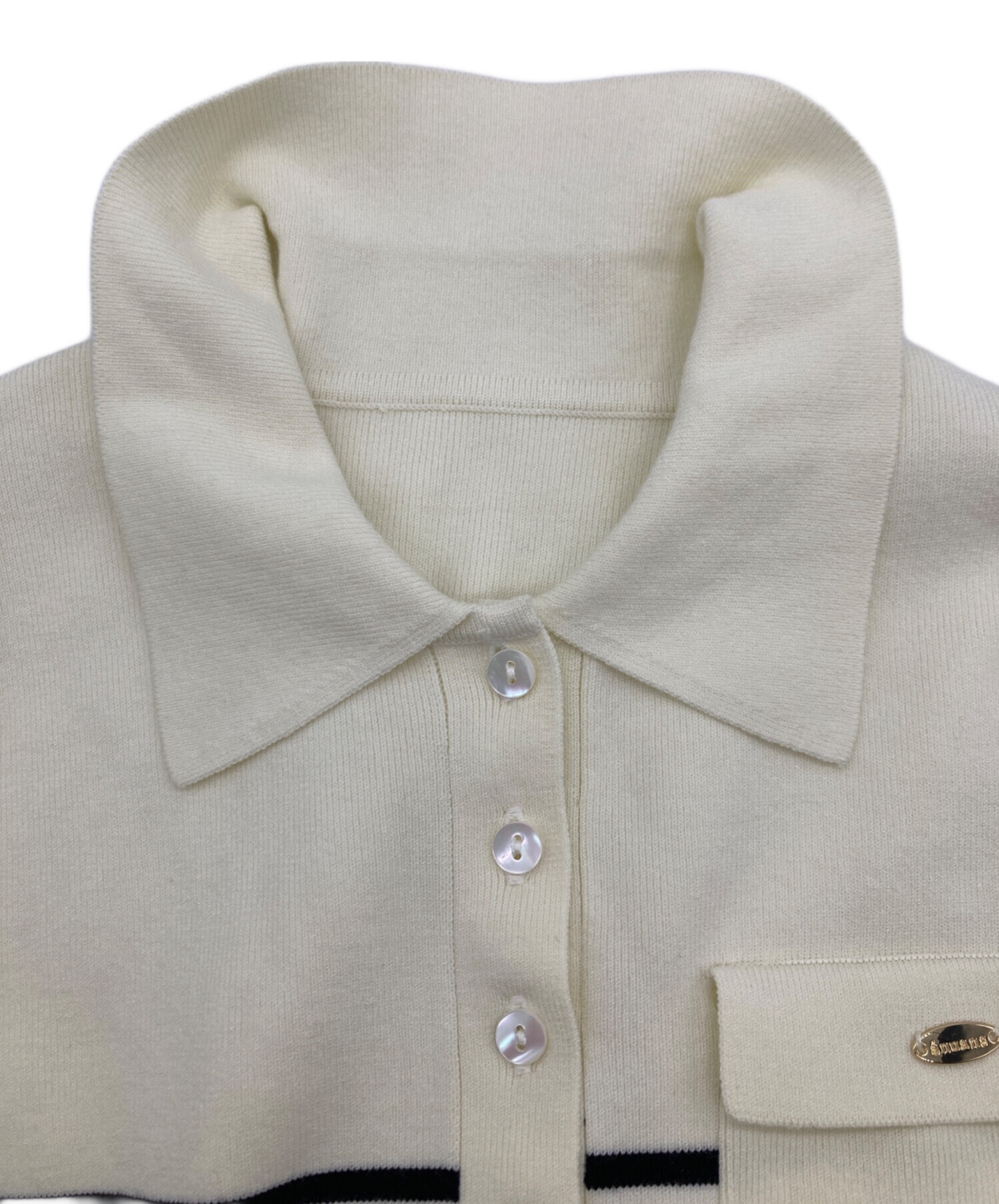 中古・古着通販】anuans (アニュアンス) ポロニットドッキング