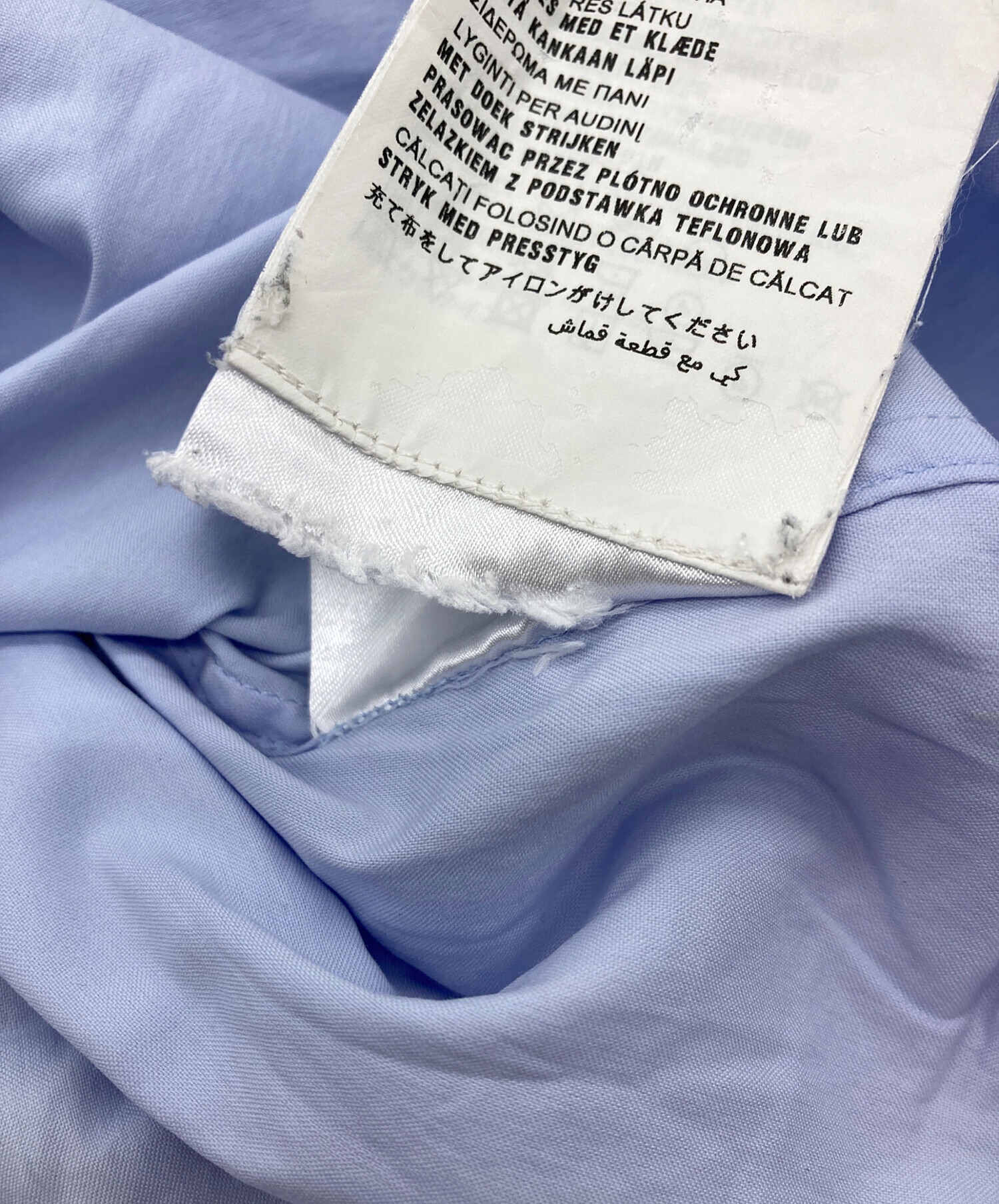 中古・古着通販】PRADA (プラダ) ドレスシャツ ブルー サイズ:37 中古・古着通販】PRADA (プラダ) ドレスシャツ ブルー サイズ:37