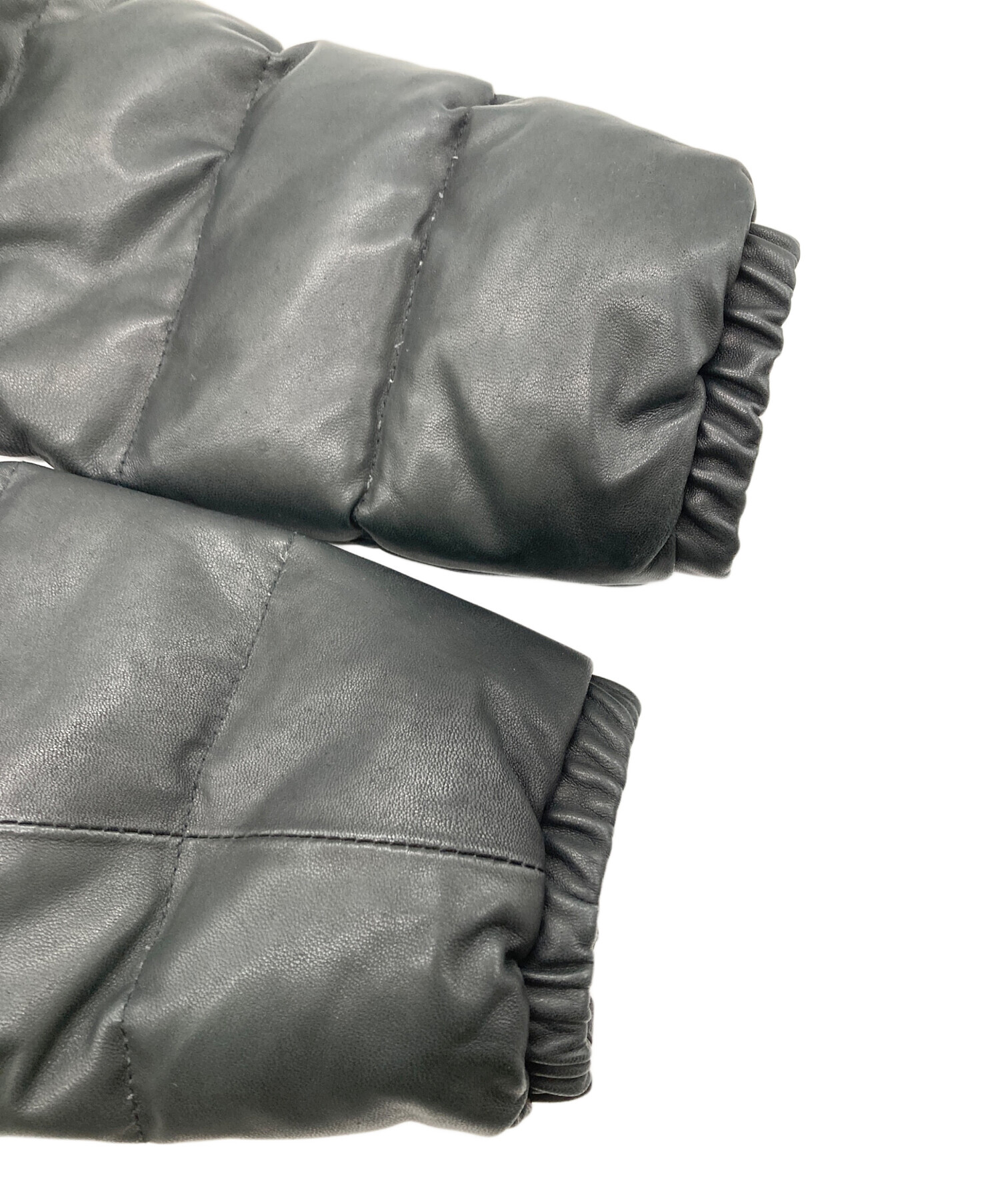 中古・古着通販】Schott (ショット) LEATHER LIGHT DOWN JACKET 