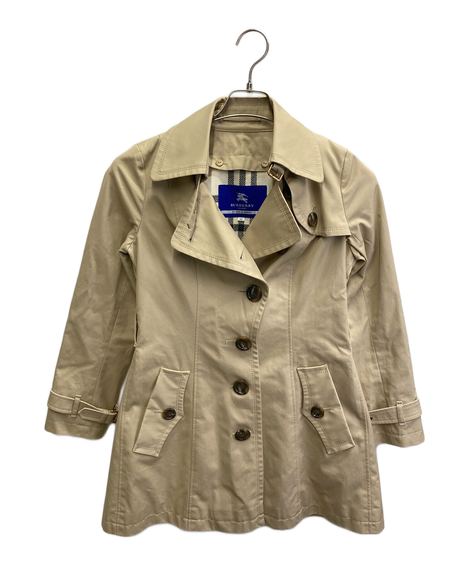 バーバリーブルーレーベル　　トレンチコート　ノバチェック　ライナー付き AA ファッション ✨バーバリーブルーレーベル トレンチコート