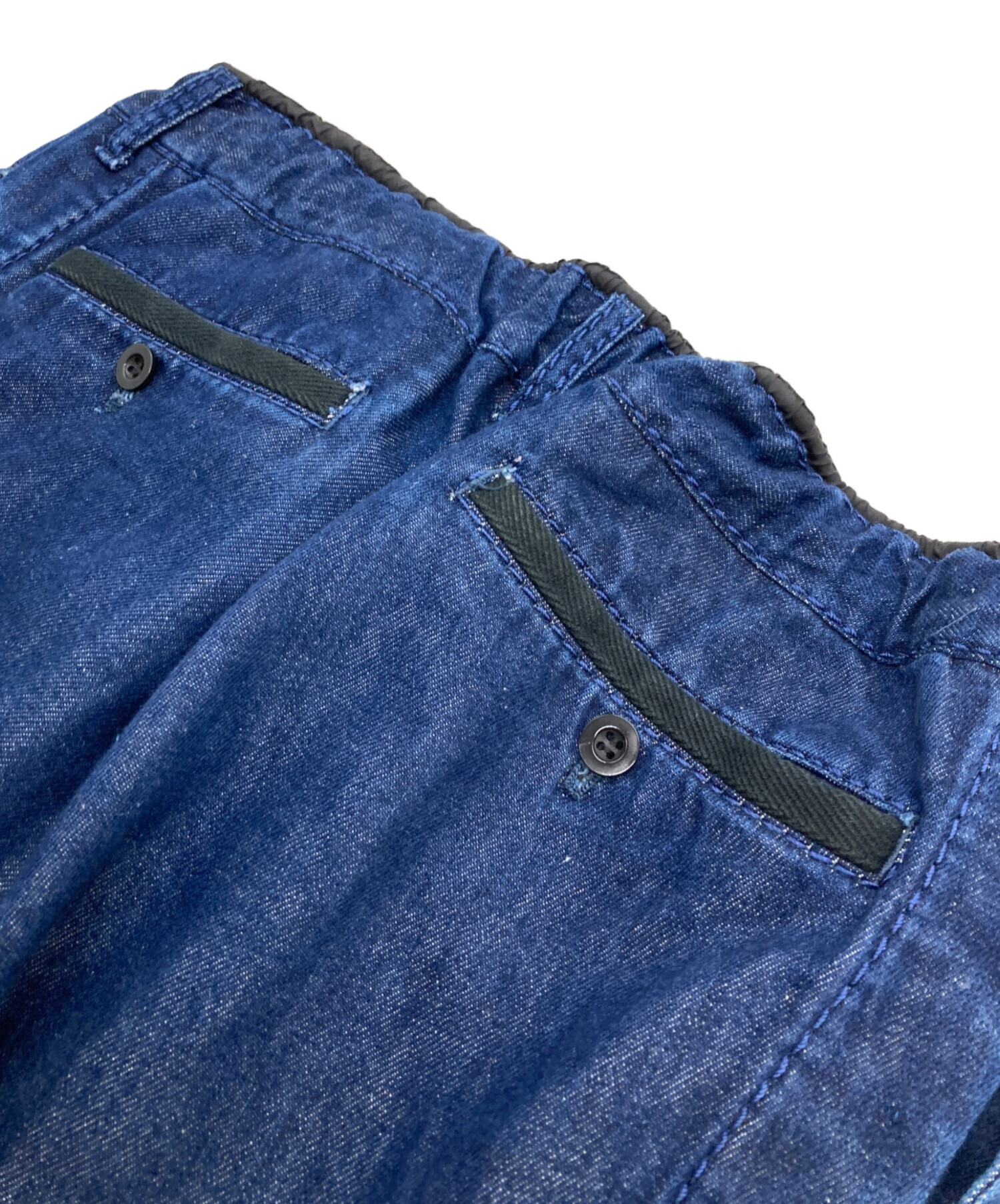 中古・古着通販】sacai (サカイ) ナイロン切替ジョガーデニムパンツ 