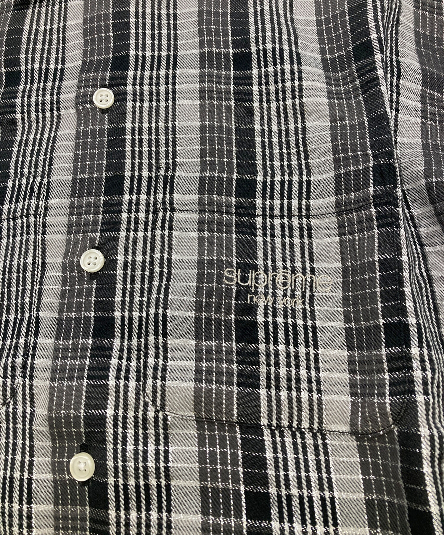 中古・古着通販】Supreme (シュプリーム) 23SS Metallic Plaid S/S
