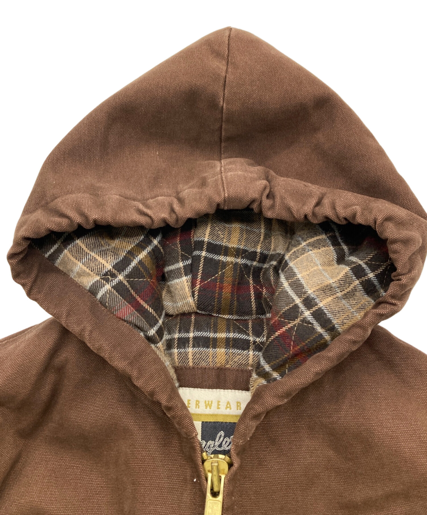 中古・古着通販】Wrangler (ラングラー) 裏チェック フーデットダック