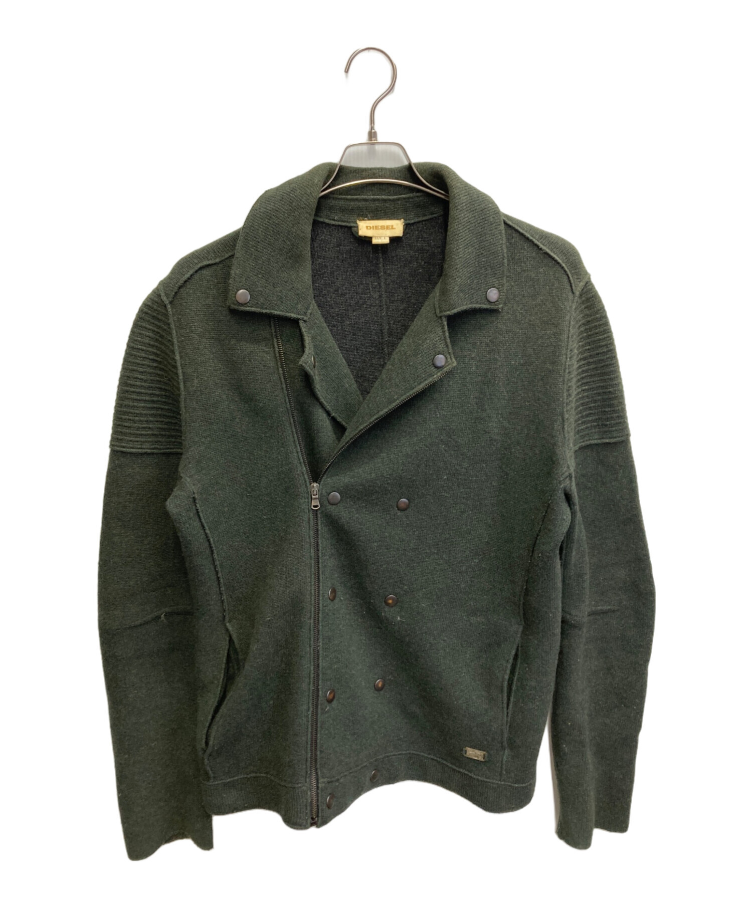 中古・古着通販】DIESEL (ディーゼル) ウールダブルニットジャケット 
