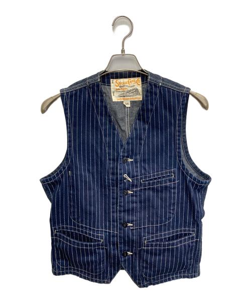 SUGAR CANE WABASH STRIPE WORK VEST 40 中古 SUGAR CANE シュガーケーン SUGARCANE WABASH ワークベスト