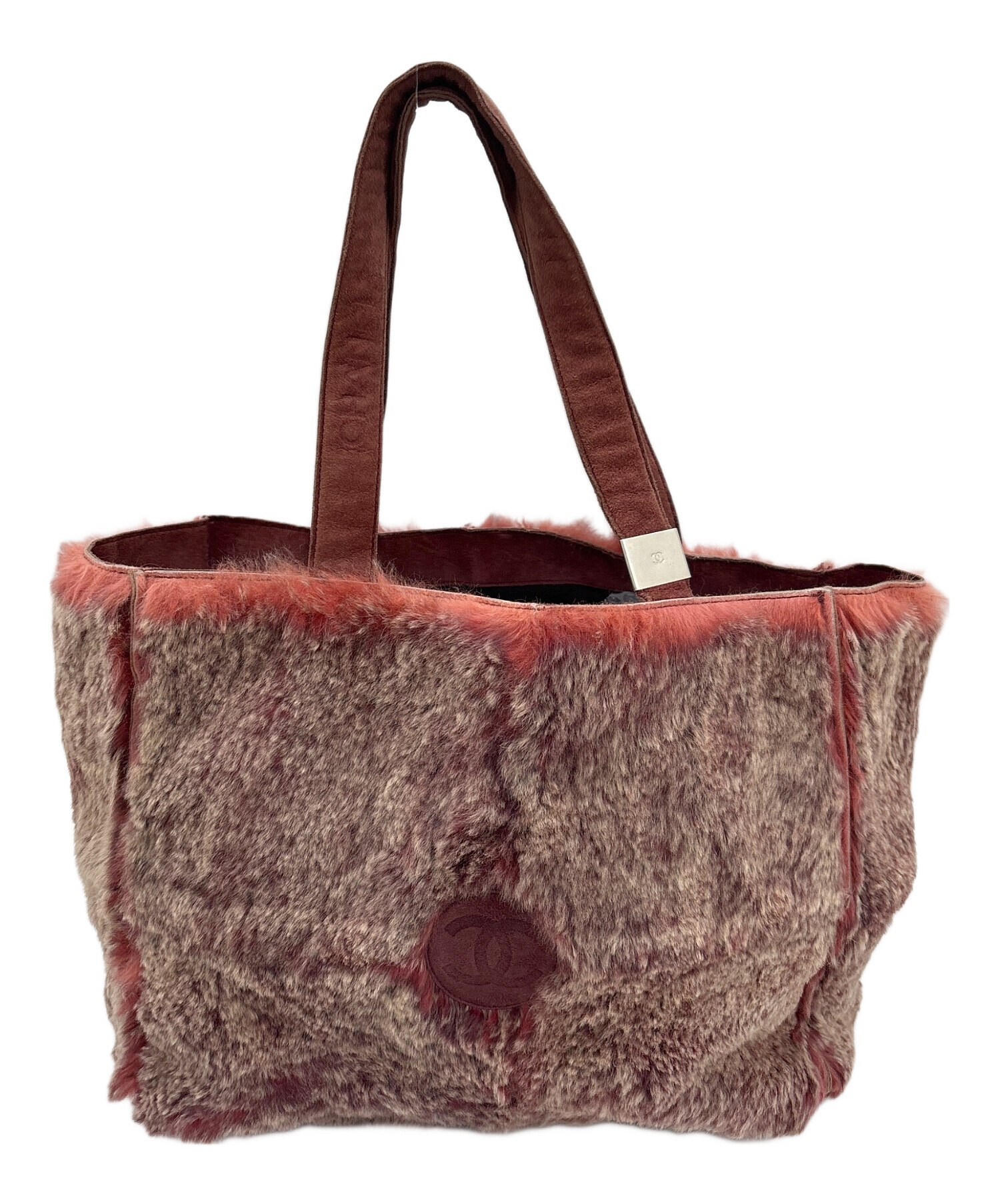 CHANEL ラビットファー トートバッグ ハンドバッグ