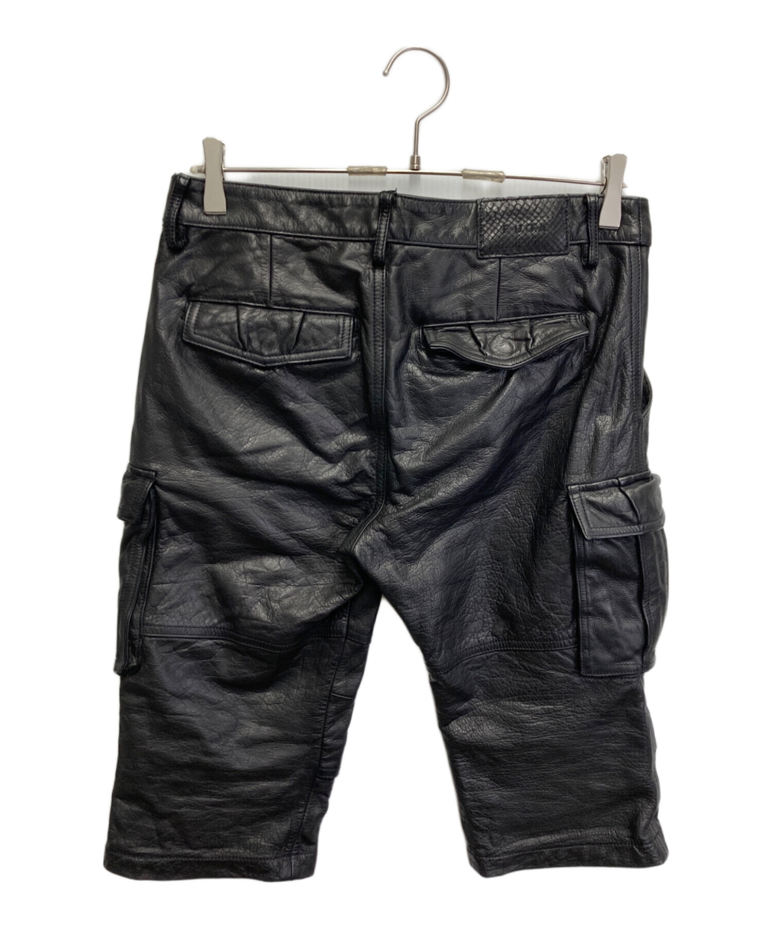 中古・古着通販】FUGA (フーガ) レザーショーツ ブラック サイズ:46